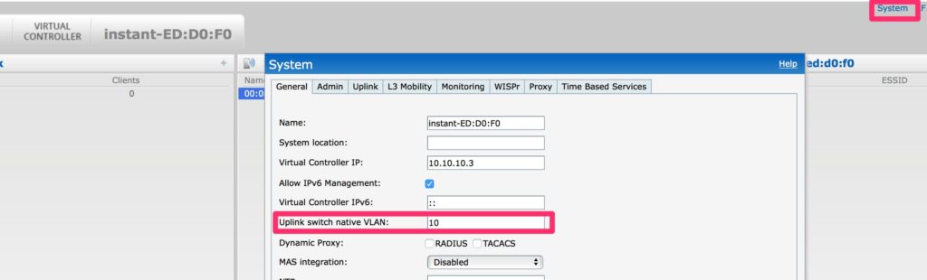 Hp aruba настройка vlan